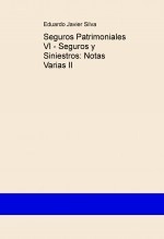 Libro Seguros Patrimoniales VI - Seguros y Siniestros: Notas Varias II, autor Eduardo Javier Silva Libro Seguros Patrimoniales VI - Seguros y Siniestros: Notas Varias II, autor Eduardo Javier Silva