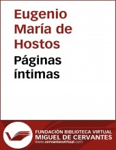 Libro Páginas íntimas, autor Biblioteca Virtual Miguel de Cervantes