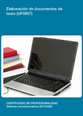 Libro UF0857 - Elaboración de documentos de texto, autor Editorial Elearning Libro UF0857 - Elaboración de documentos de texto, autor Editorial Elearning