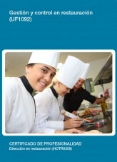 Libro UF1092 - Gestión y control en restauración, autor Editorial Elearning Libro UF1092 - Gestión y control en restauración, autor Editorial Elearning