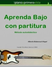 Libro Aprenda Bajo con partitura, autor Alberto Betancourt Angel Libro Aprenda Bajo con partitura, autor Alberto Betancourt Angel